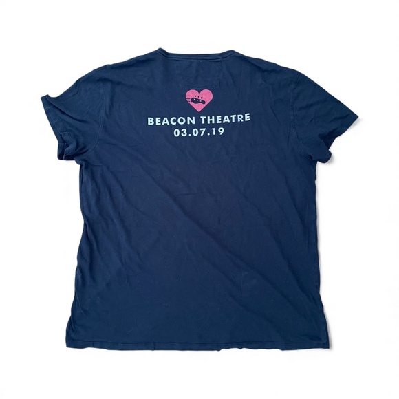 EUC - John Varvatos Black Crew Neck T-Shirt Love Rocks NYC Graphic Sz XL - Picture 2 of 6